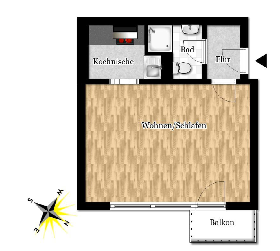 Attraktive 1-Zimmer-Wohnung im Herzen von Hamburg-Eimsbüttel von Privat – Sillemstraße 39, 20257 Hamburg(Eimsbüttel) – Vorschaubild 11