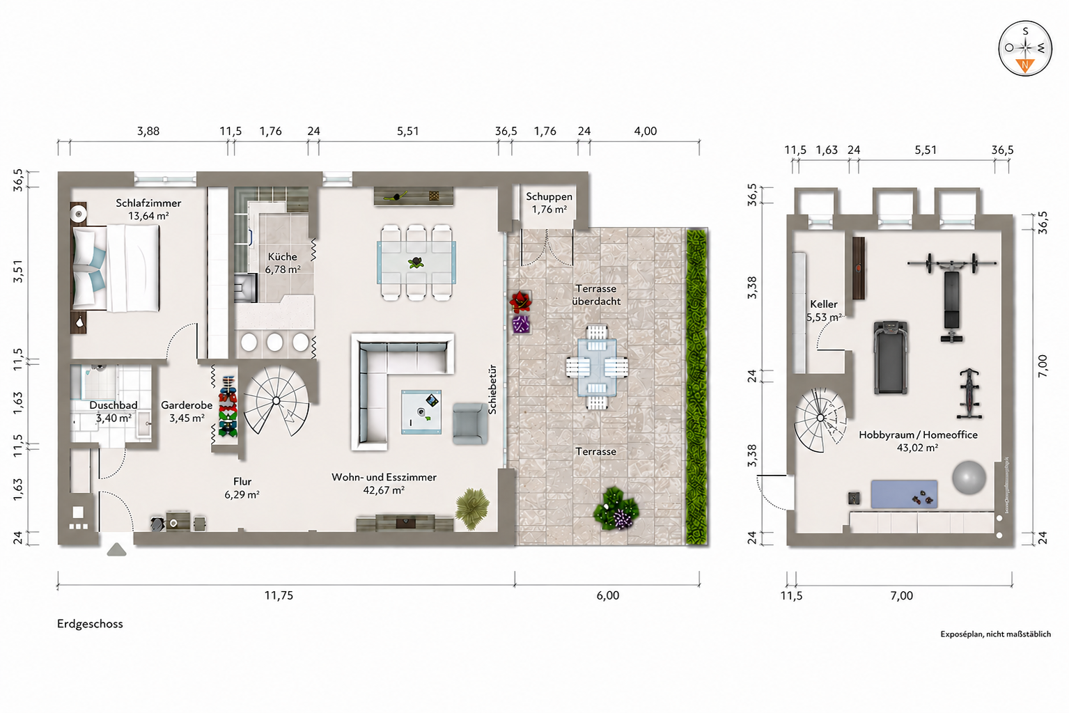 Haus-im-Haus-Charakter mit 30 m² Terrasse in ruhiger Lage in Hamburg-Bramfeld – Hamburg(Bramfeld) – Vorschaubild 10