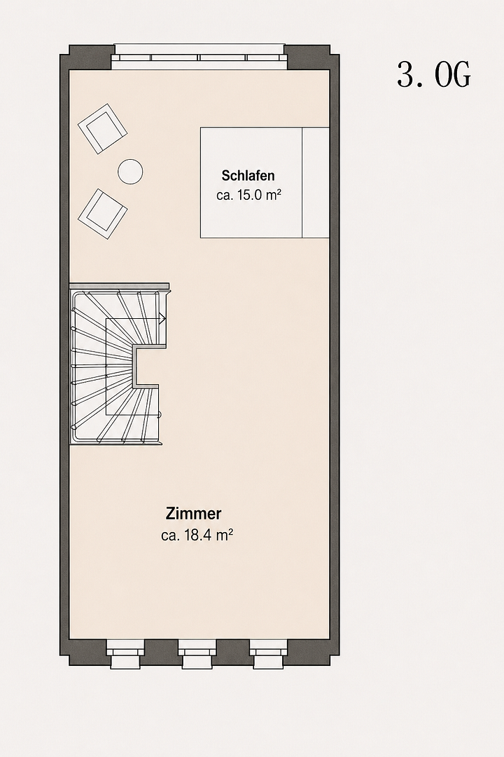 Modernes Townhouse im historischen Herzen von Potsdam mit Terrasse & TG-Stellplatz – Potsdam(Innenstadt) – Vorschaubild 28