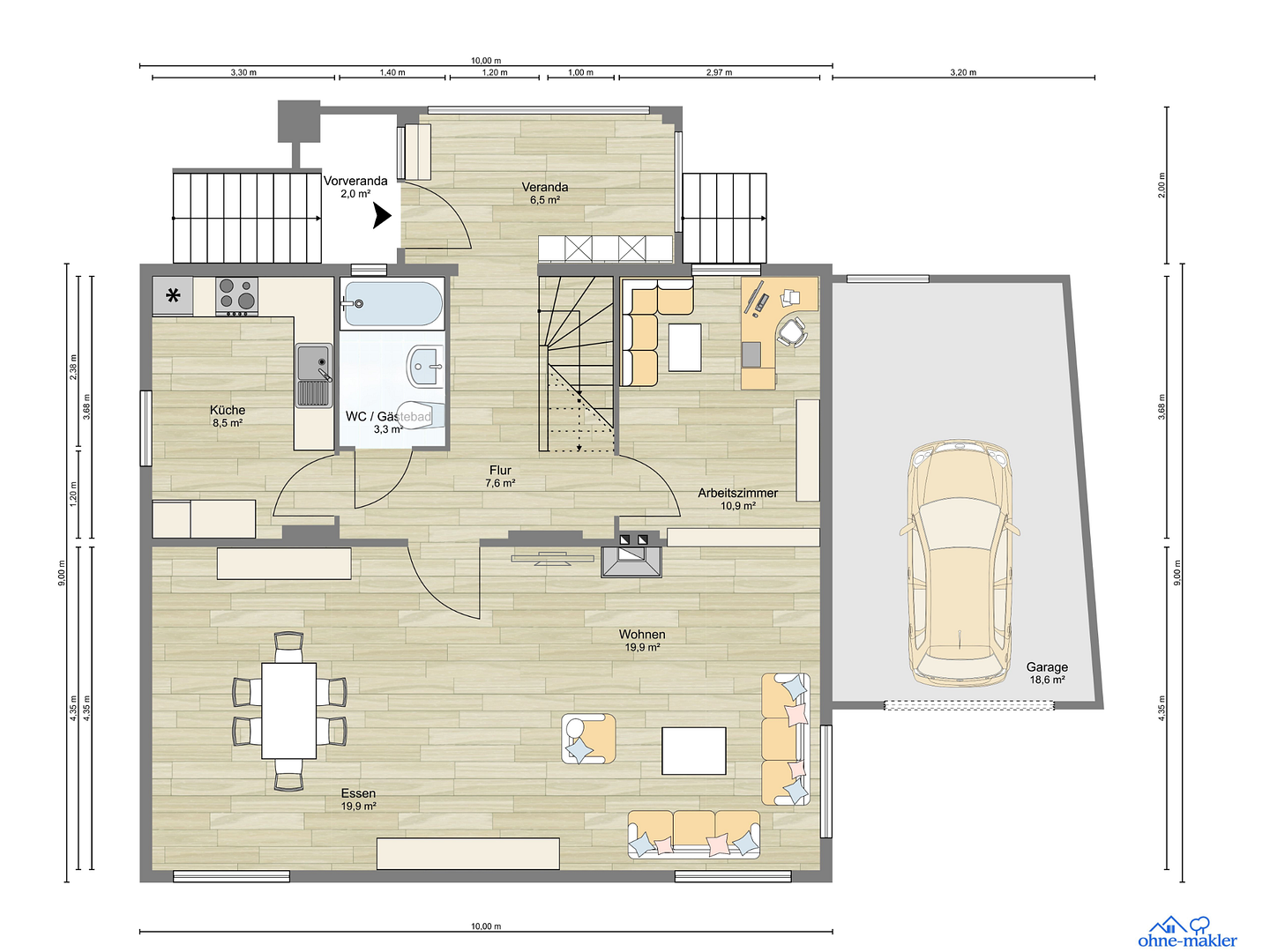 Provisionsfreies Einfamilienhaus – kernsaniert + Neubau-OG (2000), 800 m² Garten, Kamin, ruhige Lage – Berlin(Biesdorf) – Vorschaubild 37