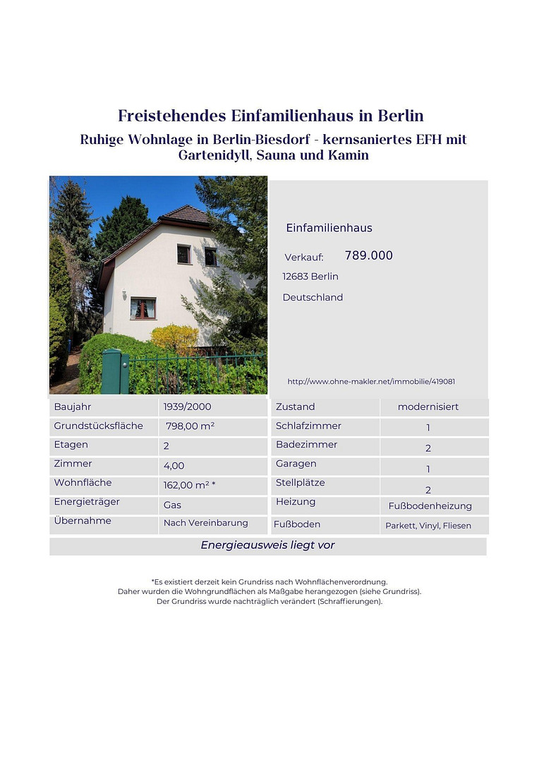 Provisionsfreies Einfamilienhaus – kernsaniert + Neubau-OG (2000), 800 m² Garten, Kamin, ruhige Lage – Berlin(Biesdorf) – Vorschaubild 36