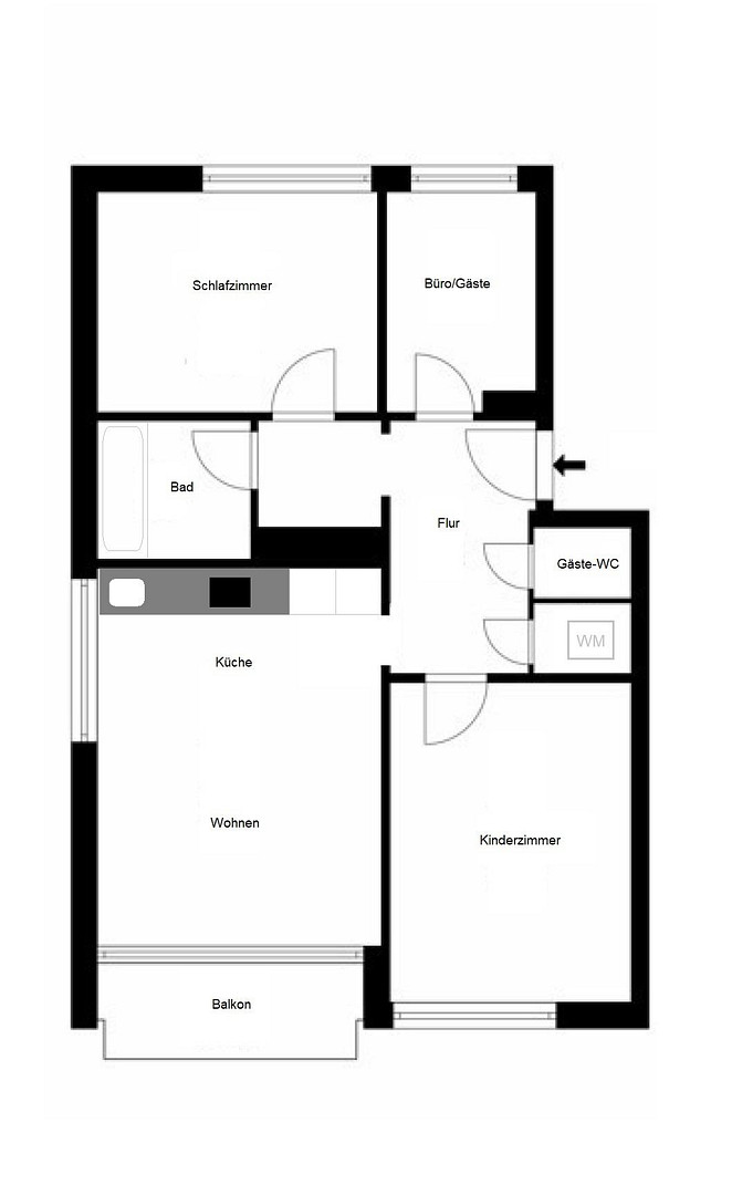 Moderne 3,5-Zimmer ETW, Erstbezug nach Sanierung, Gäste-WC, ohne Courtage – Hamburg(Eidelstedt) – Vorschaubild 15