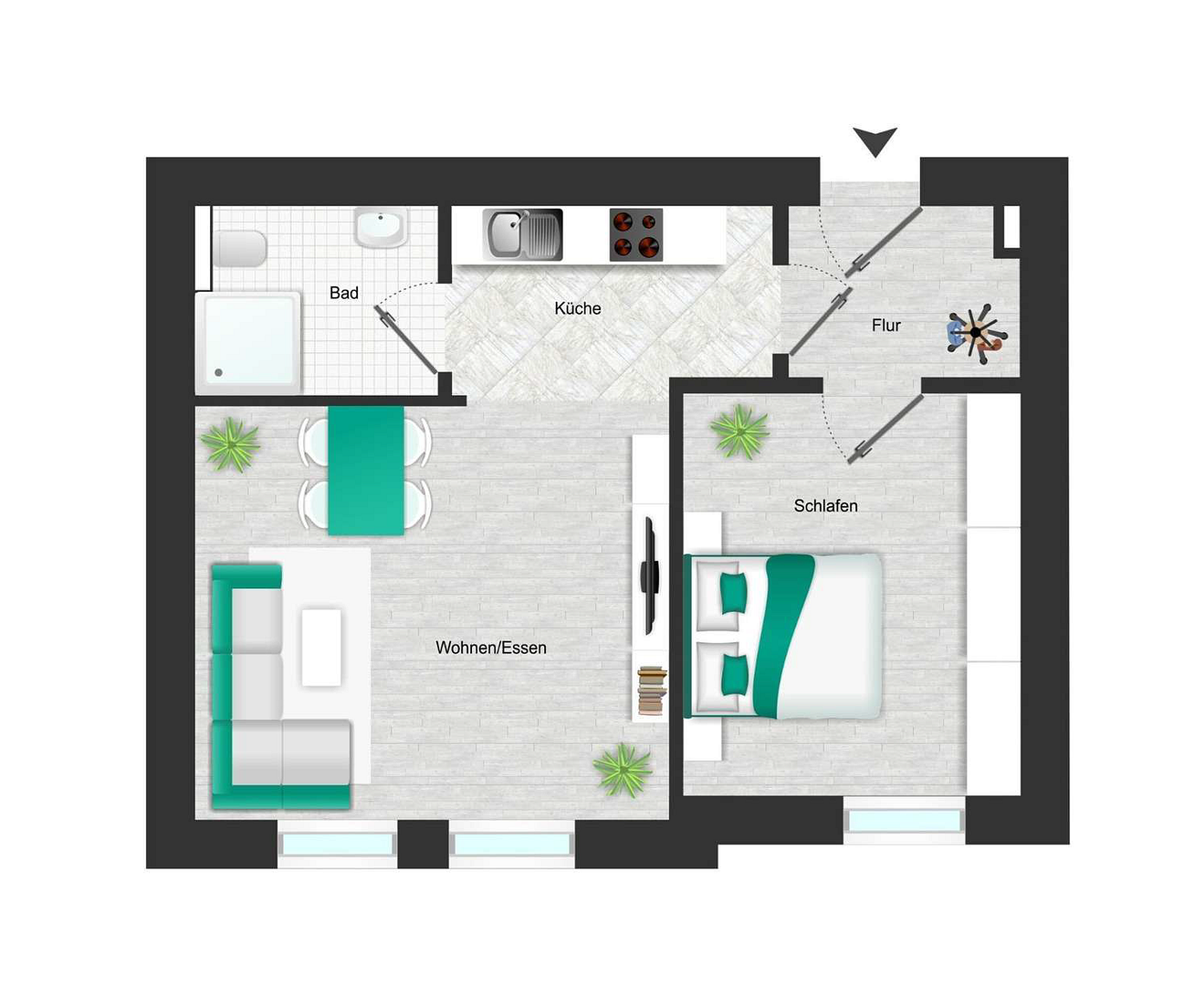++ Charmantes, möbliertes 2 Zimmer-Appartement ++ in Leipzig Altlindenau – Karl-Ferlemann-Straße 10, 4177 Leipzig(Altlindenau) – Vorschaubild 11