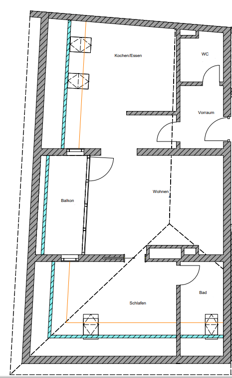Attraktive 2-Zimmer-Wohnung mit Balkon und moderner Einbauküche – Westliche Stadtmauerstraße 64, 91054 Erlangen – Vorschaubild 9