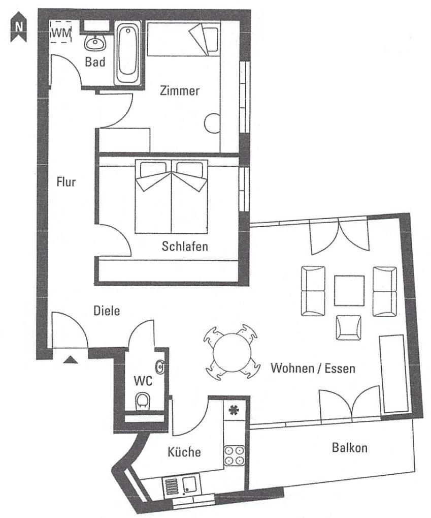 S-Hohenheim: unvermietete helle 3-Zi.-Wohnung mit Südbalkon & TG – Stuttgart(Plieningen) – Vorschaubild 12