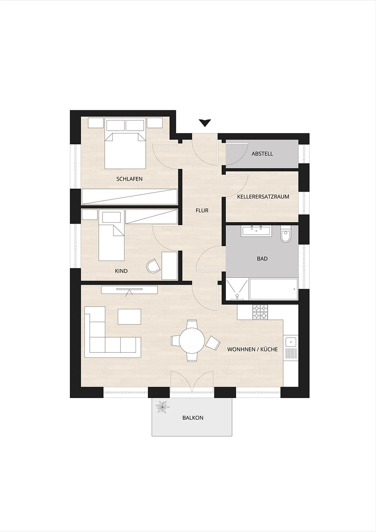 Neuwertige 3 - Zimmer - Balkonwohnung mit erstklassiger Ausstattung in Top - Lage von Meiendorf – Ziehrerweg 5a, 22145 Hamburg(Rahlstedt) – Vorschaubild 23
