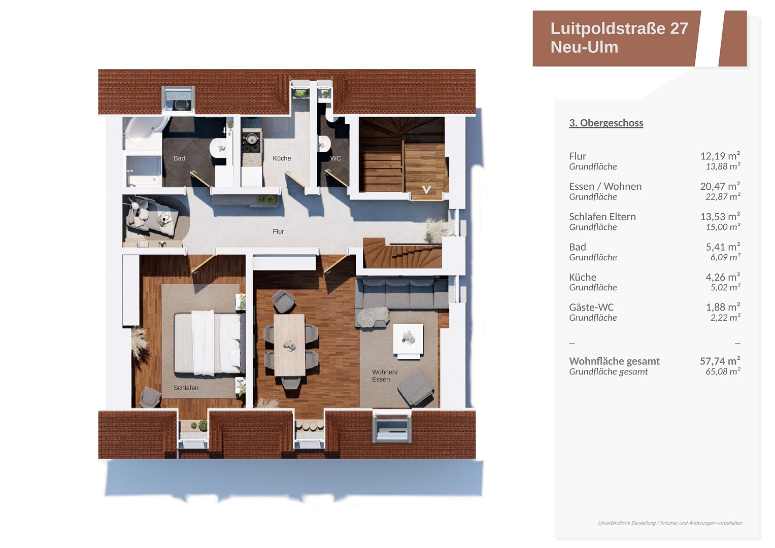 Zentrale Maisonette Wohnung Neu Ulm – Luitpoldstr. 27, 89231 Neu-Ulm – Vorschaubild 14
