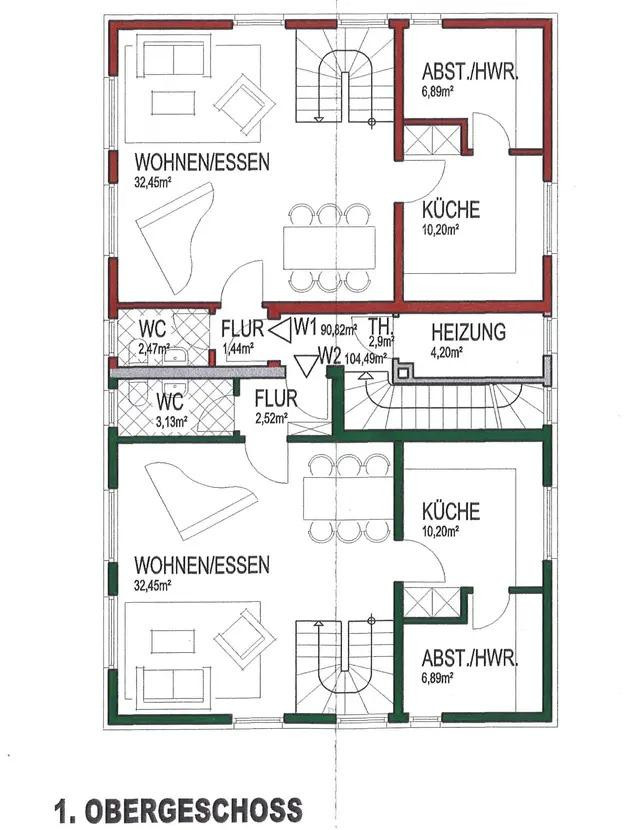 Moderne Stadtvilla mit 2 Maisonettewohnungen + Büro | 314 m² | 8 Stellplätze | Paderborn Kernstadt – Paderborn – Vorschaubild 32