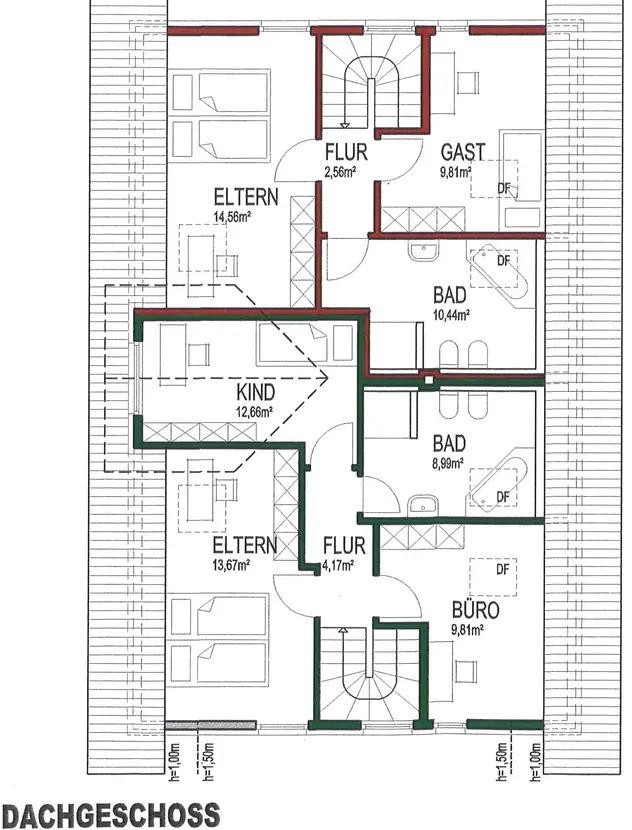 Moderne Stadtvilla mit 2 Maisonettewohnungen + Büro | 314 m² | 8 Stellplätze | Paderborn Kernstadt – Paderborn – Vorschaubild 33