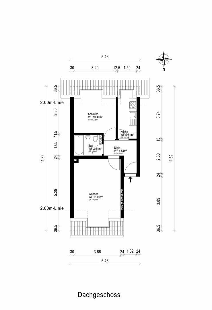2 Zimmer-Wohnung in Düsseldorf Wersten – Düsseldorf(Wersten) – Vorschaubild 11