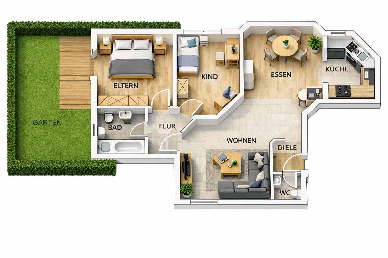 Neubau-Erstbezug in Toplage! Hochwertige Wohnung mit Einbauküche! – Eschollbrücker Str. 12, 64283 Darmstadt – Vorschaubild 7