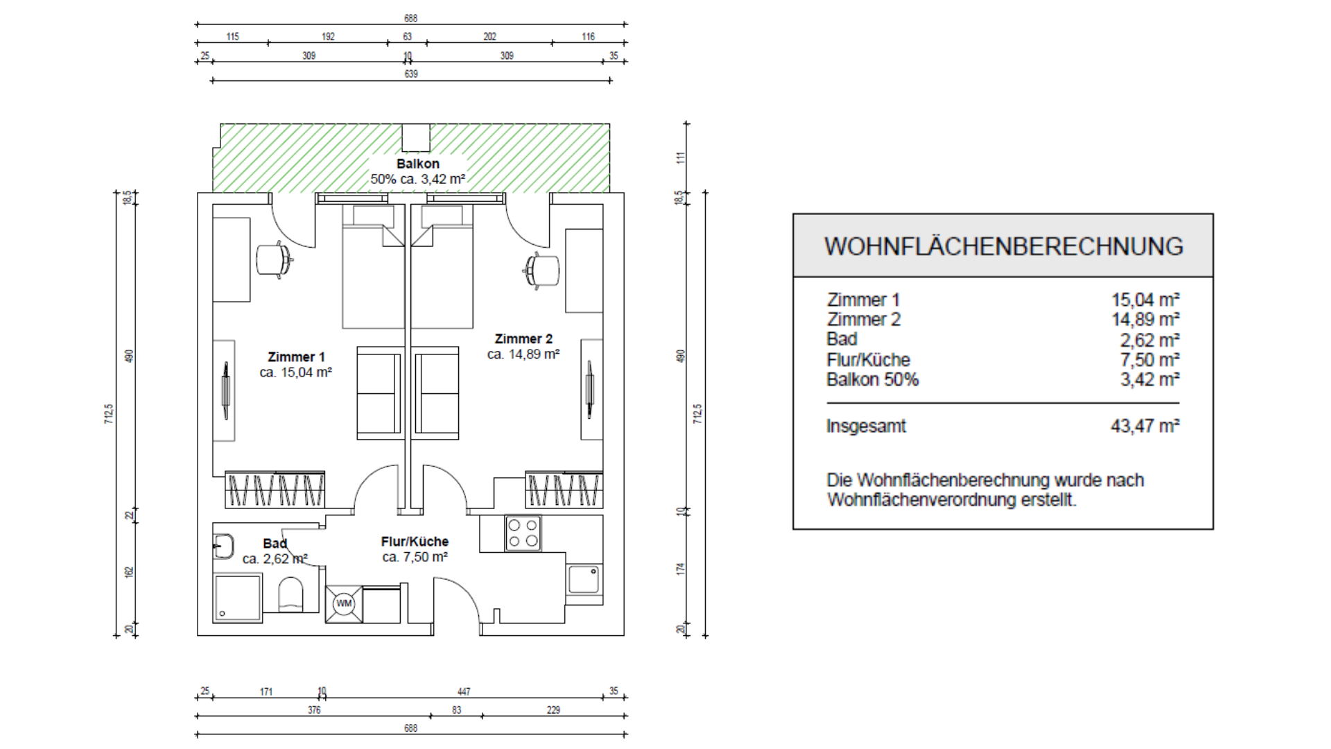Weststadt: 2-Zi + TG | Technisch modernisiert | Balkon | EBK | FREI | WG geeignet – Lessingstr. 64, 76135 Karlsruhe(Weststadt) – Vorschaubild 25
