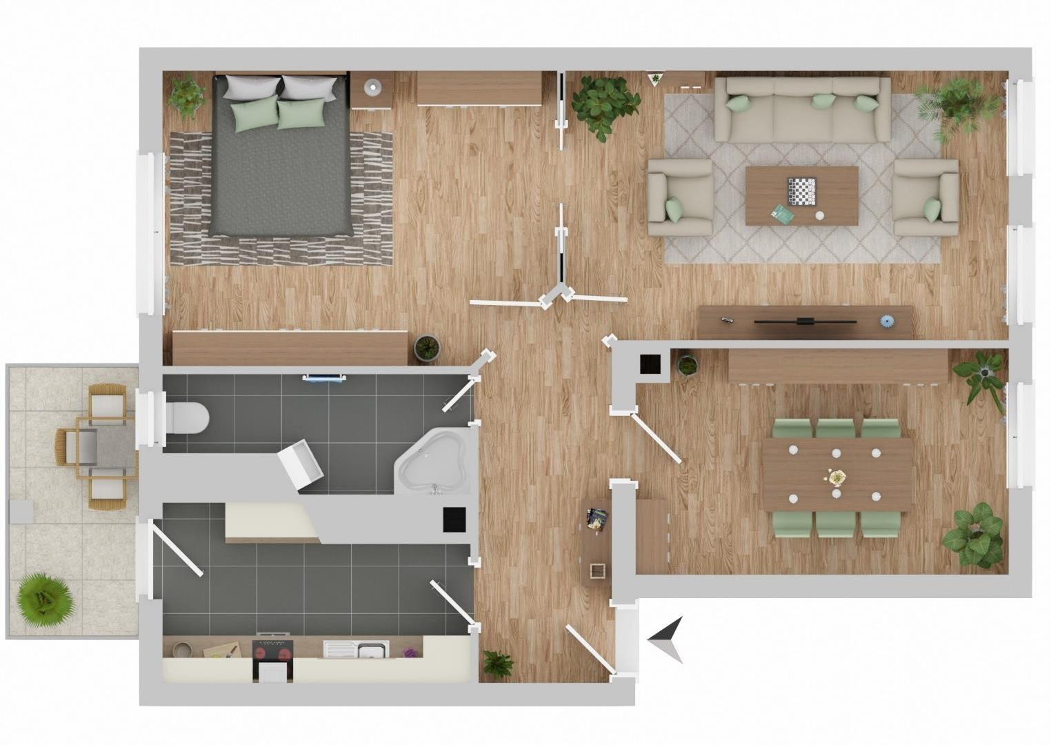 Modernisierte 3-Zimmer-Wohnung mit Balkon, Einbauküche & Tageslichtbad – Seydlitzstraße 4, 67061 Ludwigshafen am Rhein(Mitte) – Vorschaubild 10