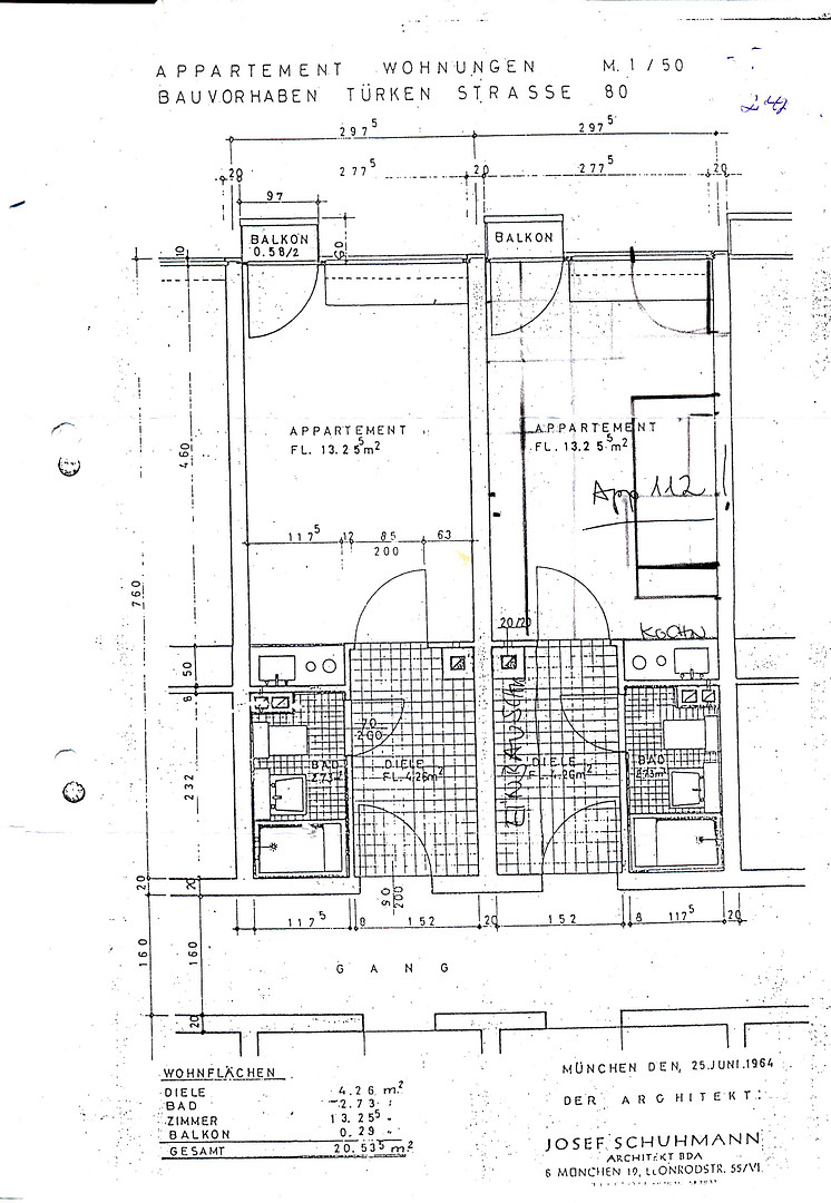 Studentenapartement – Türkenstraße 80, 80799 München(Maxvorstadt) – Vorschaubild 3