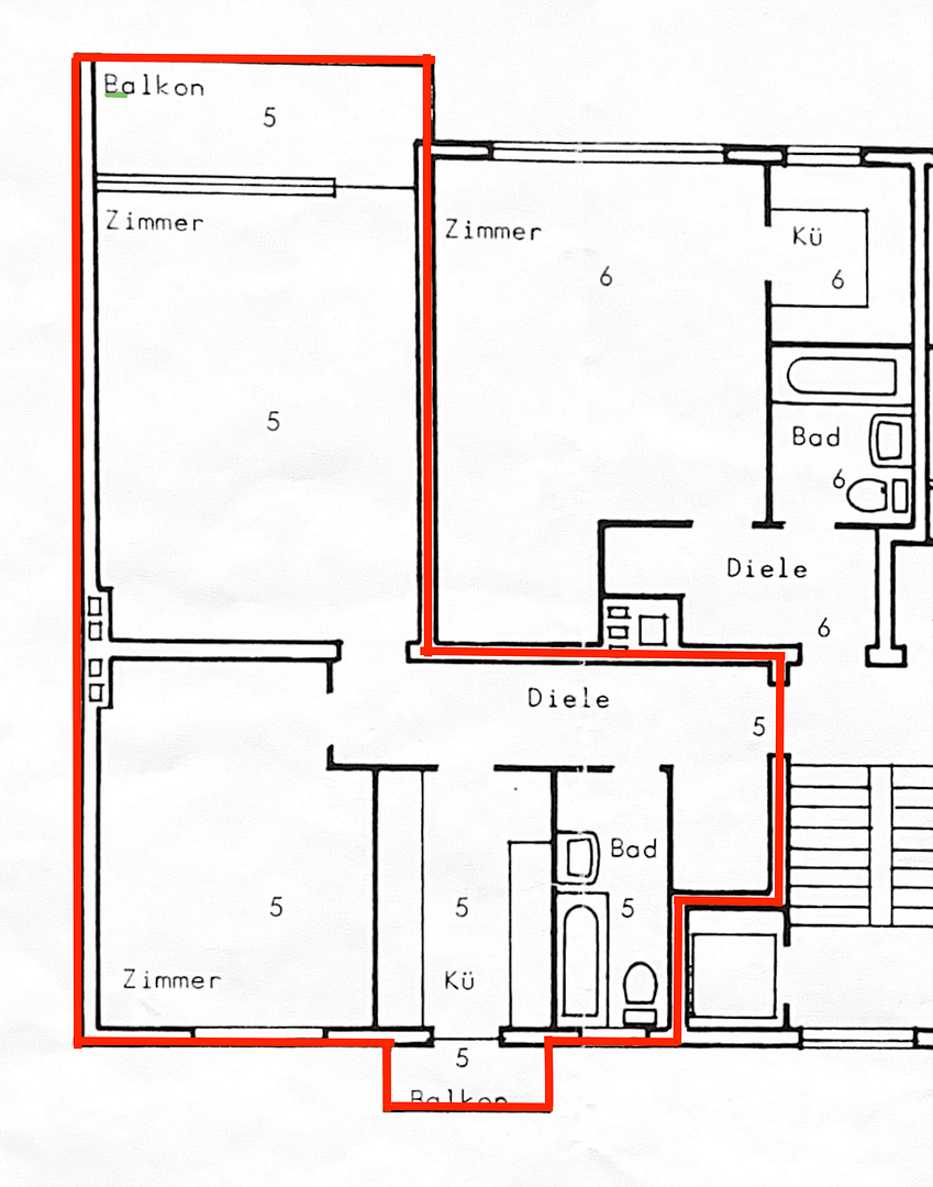 Sehr gut geschnittene 2-Zi-Wohnung Nahe Olivaer Platz, Provisionsfrei – Düsseldorfer Str. 00, 10707 Berlin(Wilmersdorf) – Vorschaubild 8