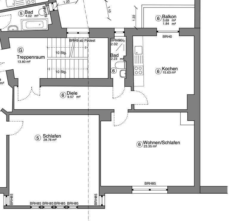 Altbauflair trifft Wohnkomfort - sanierte 2 Zimmer-Wohnung in Essen Frohnhausen mit Balkon – Zu den Karmelitern 9, 45145 Essen(Frohnhausen) – Vorschaubild 9