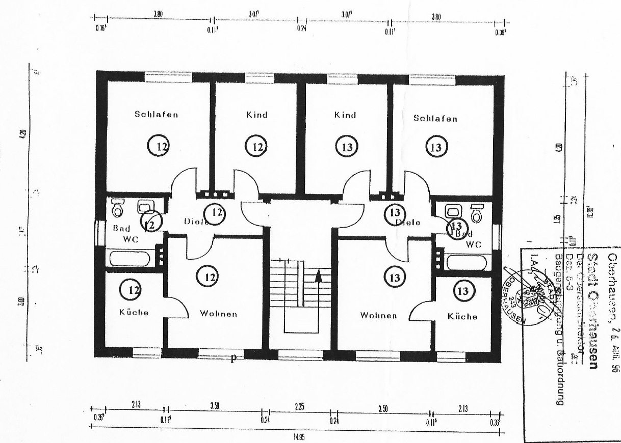 Attraktiv geschnittene 3,5 Zimmer 60 m² mit Gartennutzung – Pothmannsweg, 46047 Oberhausen(Alt-Oberhausen) – Vorschaubild 9
