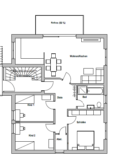 4 Zimmer Neubauwohnung mit Balkon in Erlensee Langendiebach – Erlensee(Langendiebach) – Vorschaubild 12