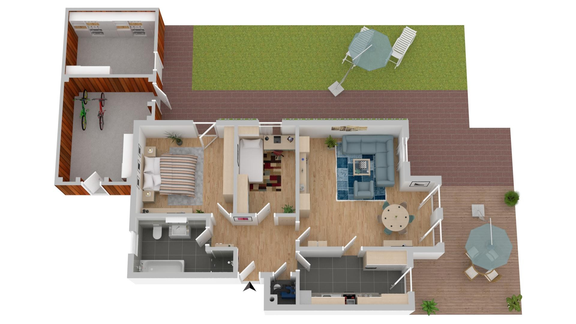 Echter Freiraum: Attraktive 3-Zimmer-Wohnung mit großer Terrasse und großem Gartenanteil – Berliner Straße 81a, 48529 Nordhorn – Vorschaubild 13