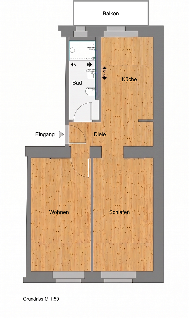 Modernisierter, barrierearmer Komfort mit Balkon & Hoffläche in Flingern (Aldi 2 Min.) – Gerresheimer Str. 127, 40233 Düsseldorf(Flingern) – Vorschaubild 17