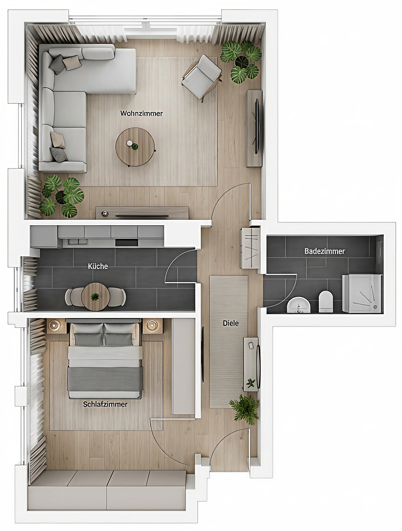 Frisch renovierte 2-Zimmer-Wohnung im Erdgeschoss – Ahornstr. 190, 45892 Gelsenkirchen(Resse) – Vorschaubild 6