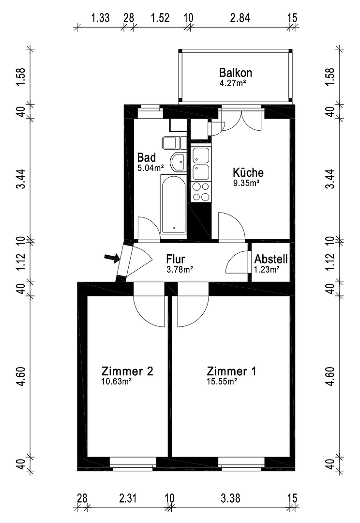 Bezugsfreie 2-Zimmer-Wohnung in Prenzlauer Berg mit EBK & Balkon – Berlin(Prenzlauer Berg) – Vorschaubild 14