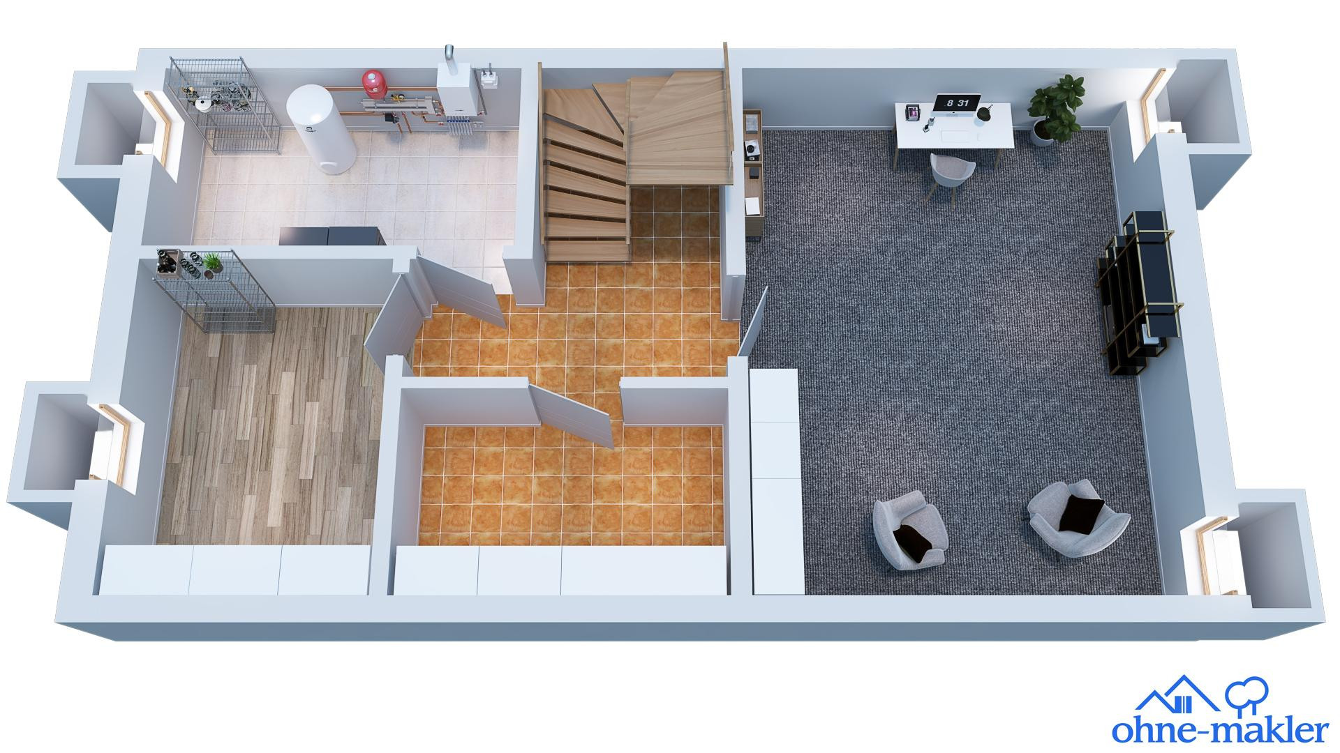 Modernisiertes Reihenmittelhaus mit Garten, Balkon und Keller in München-Perlach – Wilhelm-Hoegner-Straße 42, 81377 München(Hadern) – Vorschaubild 14