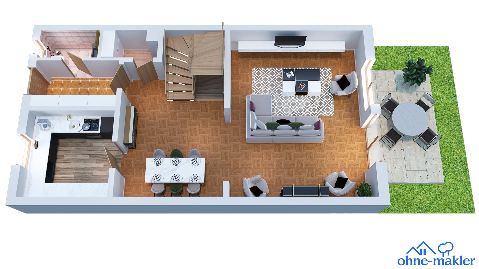 Modernisiertes Reihenmittelhaus mit Garten, Balkon und Keller in München-Perlach – Wilhelm-Hoegner-Straße 42, 81377 München(Hadern) – Vorschaubild 15
