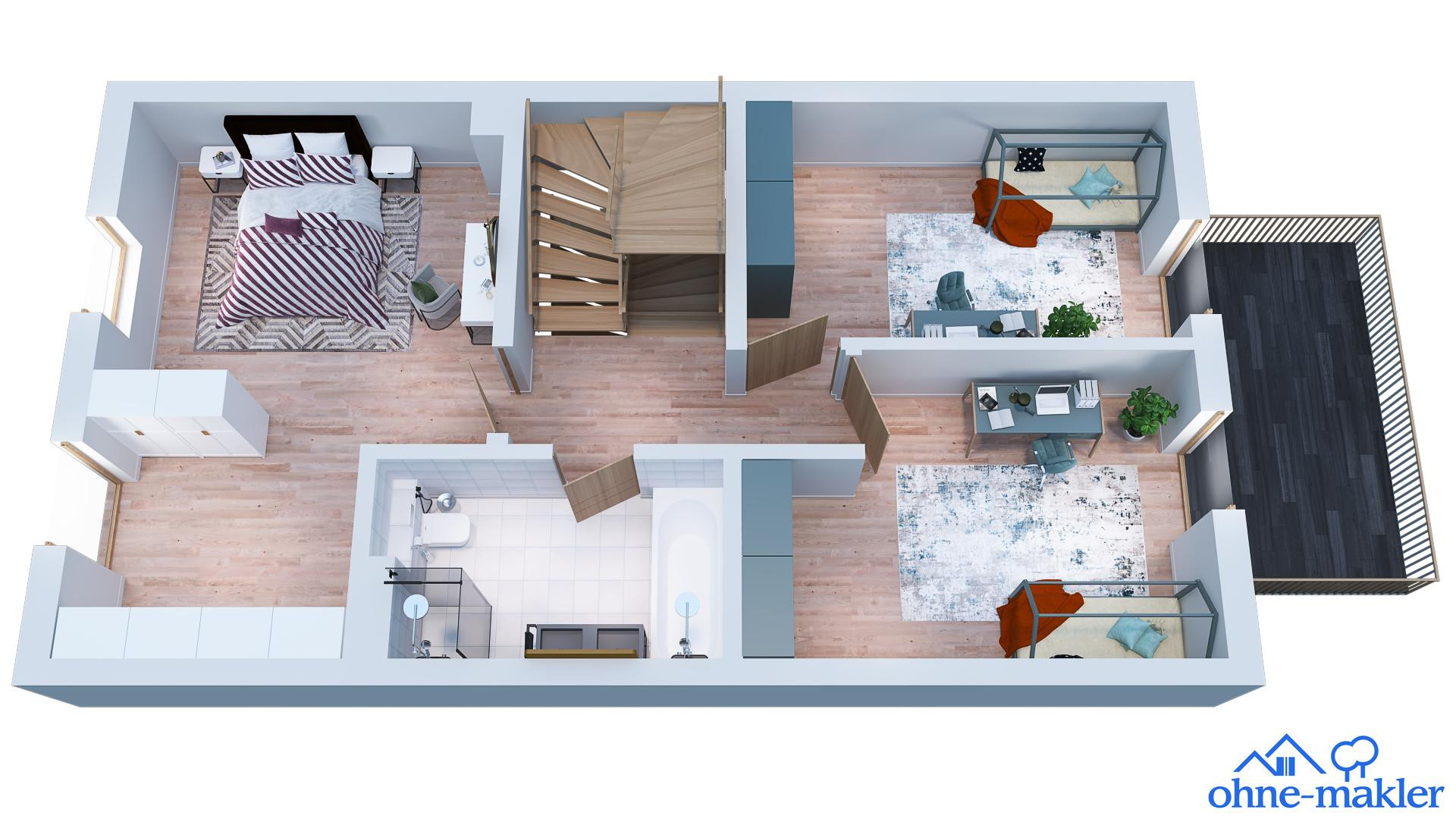 Modernisiertes Reihenmittelhaus mit Garten, Balkon und Keller in München-Perlach – Wilhelm-Hoegner-Straße 42, 81377 München(Hadern) – Vorschaubild 16