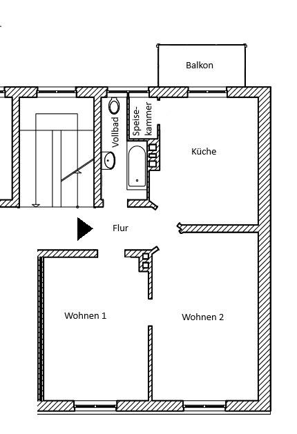 Charmante 2-Zi.-Altbauwohnung, frisch renoviert und mit Balkon – Schwartauer Allee 121a, 23554 Lübeck(Holstentor Nord) – Vorschaubild 9