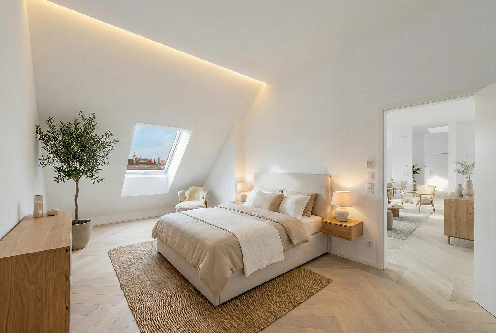 Einzigartige Dachgeschosswohnung mit herrlicher Süd-Dachterrasse zum ruhigen und grünen Innenhof – Keuslinstraße 7a, 80798 München(Schwabing) – Vorschaubild 5