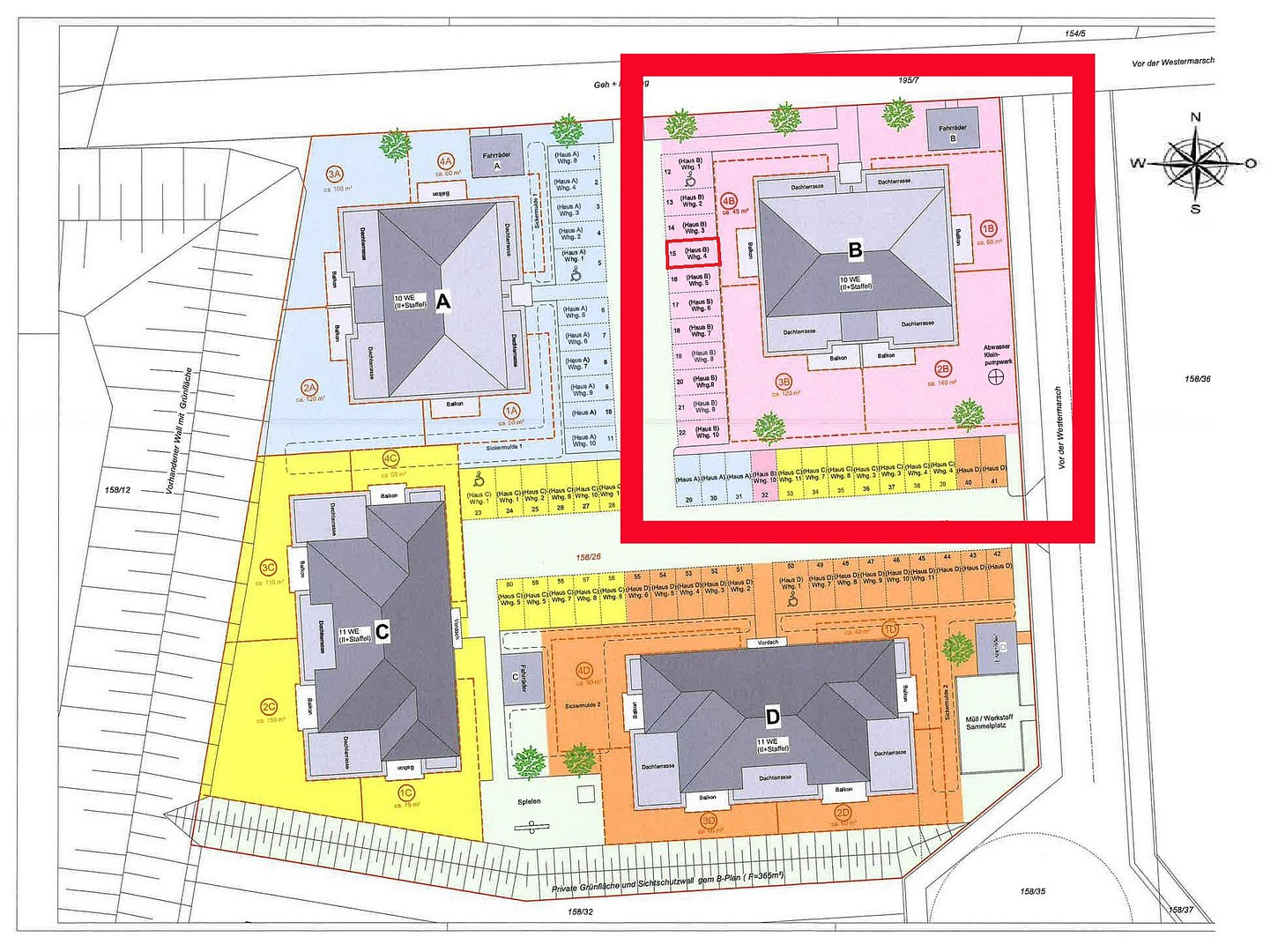 2-Zimmer WG Wohnung im KFW 55 Niedrigenergiehaus mit Garten direkt vom Eigentümer – Kurzer Weg 10, 21357 Bardowick – Vorschaubild 16