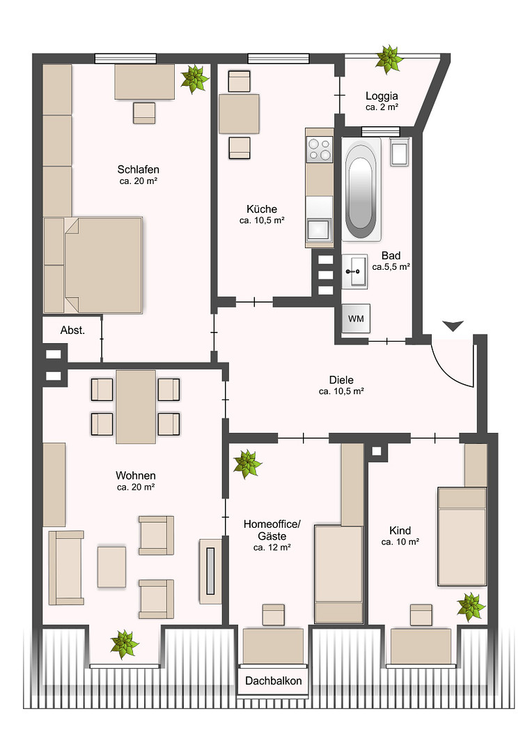Wunderschöner 4-Zi-Altbau beim Gasteig, Lift, Balkon, TG mietbar, bezugsfrei – München(Haidhausen) – Vorschaubild 14
