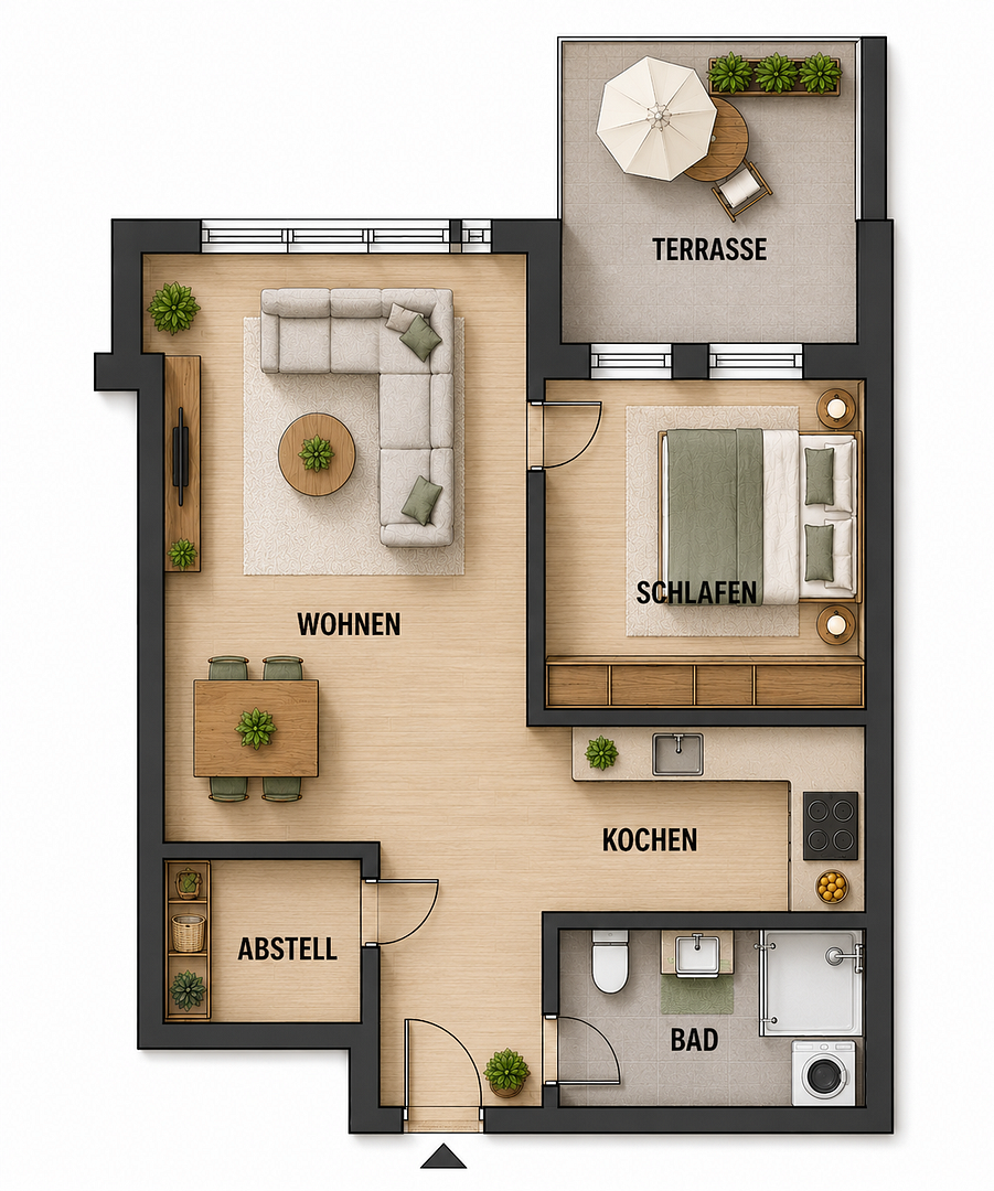 2-Zimmer EG-Wohnung - TOP-Rendite - provisionsfrei