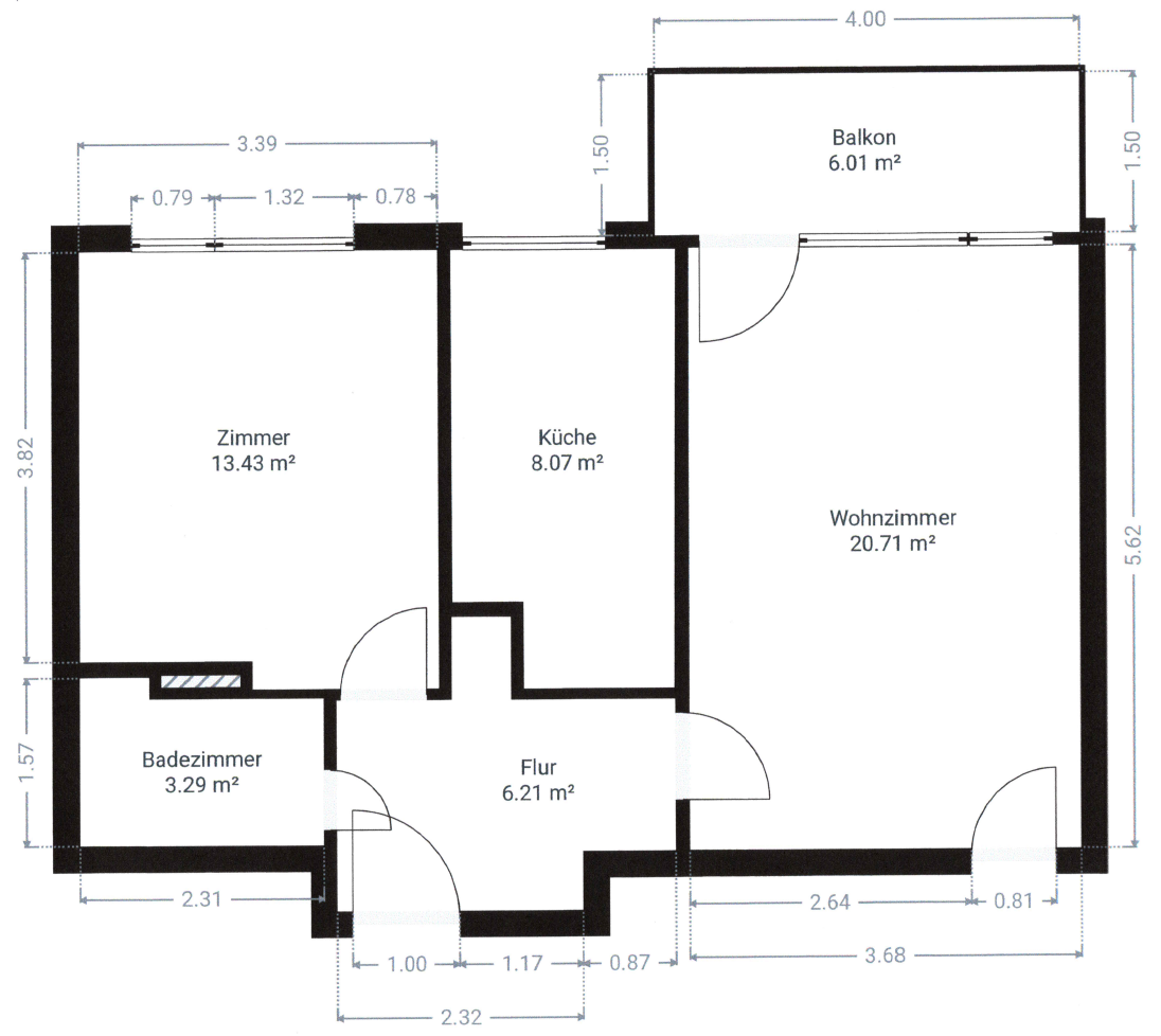 Frisch sanierte 2-Zimmer Wohnung mit Balkon – Fürstenwalder Straße 2, 30629 Hannover(Misburg-Nord) – Vorschaubild 6