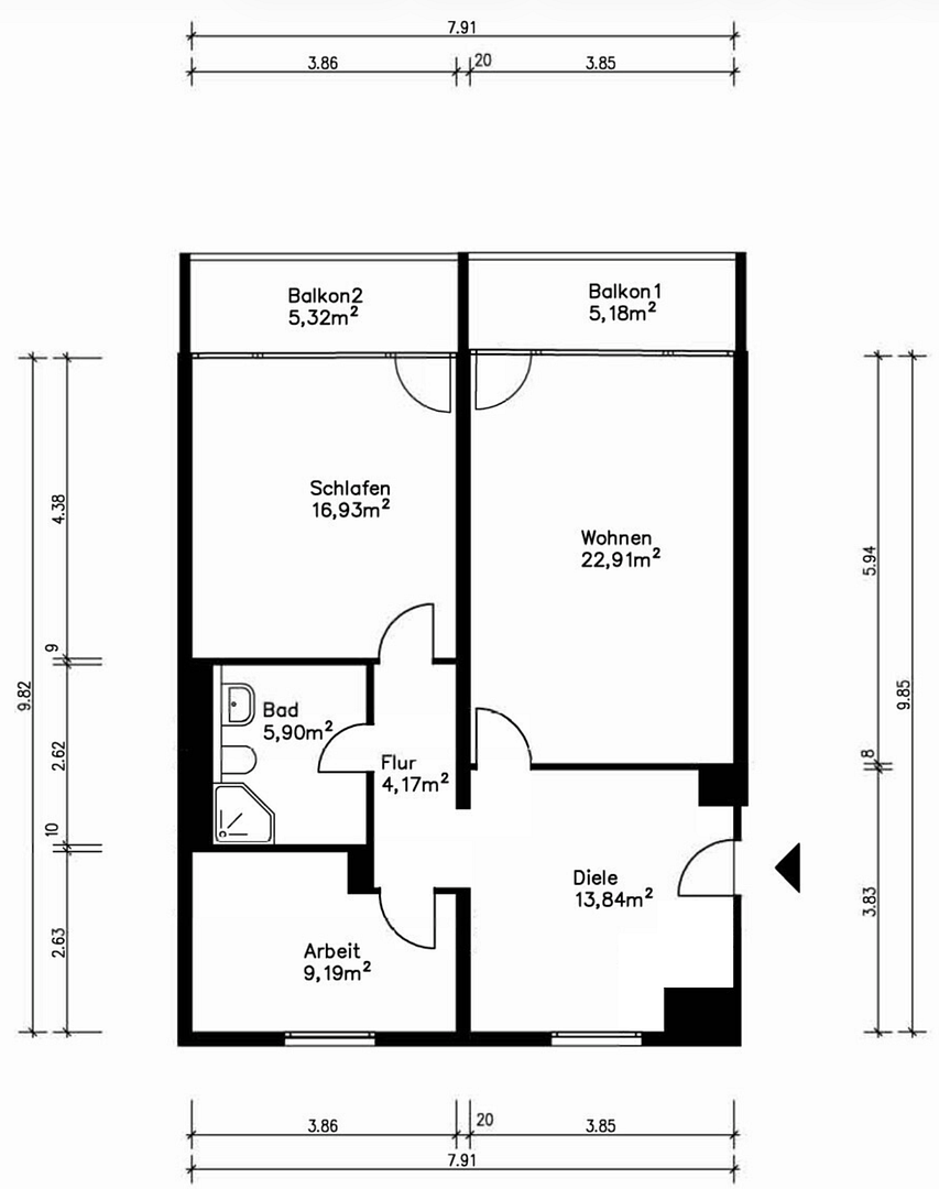 Perfekt für Familie oder WG, Renovierte 3-Zimmer-Wohnung – 93057 Regensburg(Reinhausen) – Vorschaubild 8
