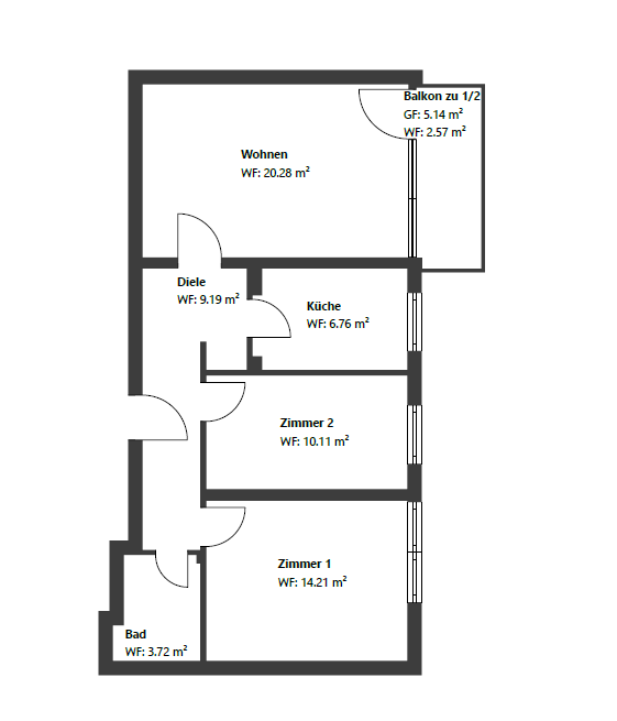 Erstbezug nach Modernisierung: Helle 3-Zimmerwohnung mit Balkon – provisionsfrei & WG-geeignet – München(Solln) – Vorschaubild 22