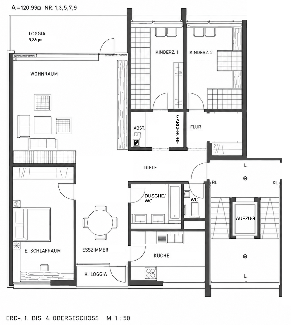 *PROVISIONSFREI* Helle 4-Raum-Wohnung mit 2 Balkonen in gepflegtem Haus – Herchenbachstr. 5, 40470 Düsseldorf(Mörsenbroich) – Vorschaubild 19
