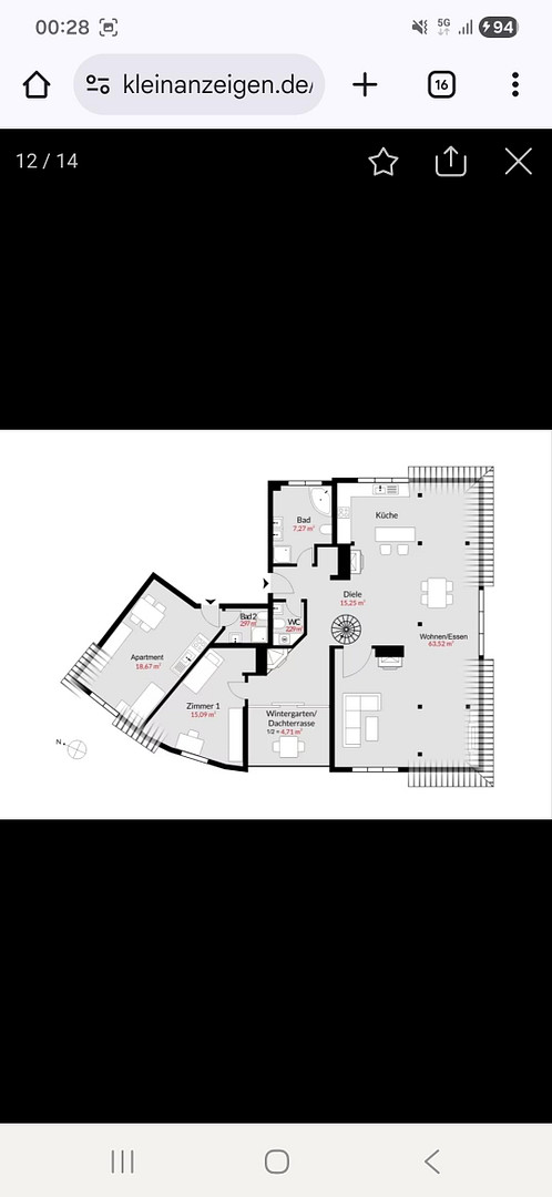 Exklusive provisionsfreie Dachgeschosswohnung mit Galerie und Wintergarten und separatem Appartement – 81541 München(Au) – Vorschaubild 20
