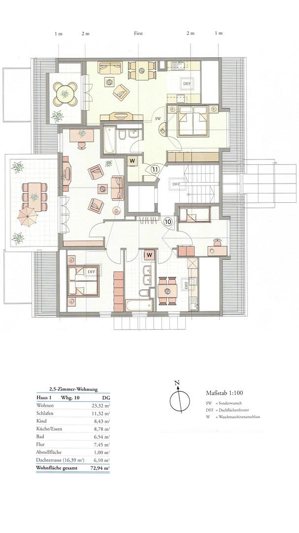 Helle Dachgeschosswohnung mit großer Dachterrasse und Blick ins Grüne – München(Altperlach) – Vorschaubild 15