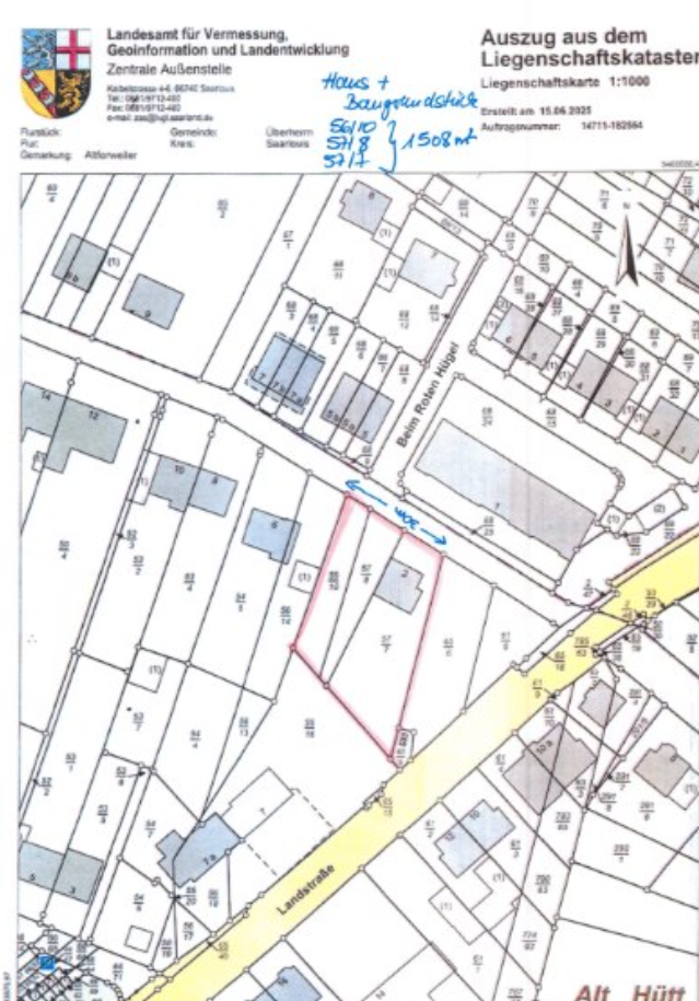 Freist. Haus 160m2 mit Grundstück 858m2 Überherrn Altforweiler Saarlouis + Baugrundstück von privat – Saarlouiser Str. 2, 66802 Überherrn(Altforweiler) – Vorschaubild 3