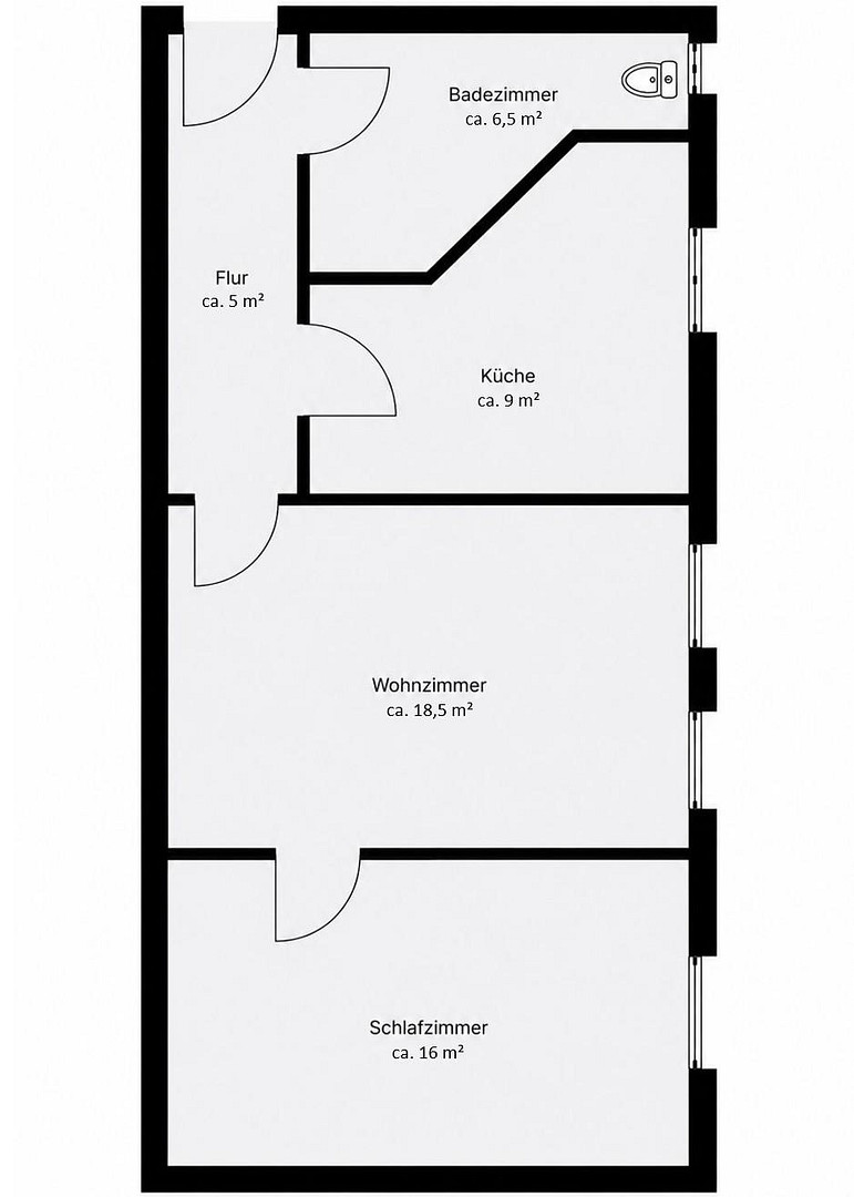 Frisch sanierte 2-Zimmer-Wohnung mit neuer Einbauküche & Tageslichtbad in Stadtfeld-Ost – Winckelmannstr. 29, 39108 Magdeburg(Stadtfeld) – Vorschaubild 15