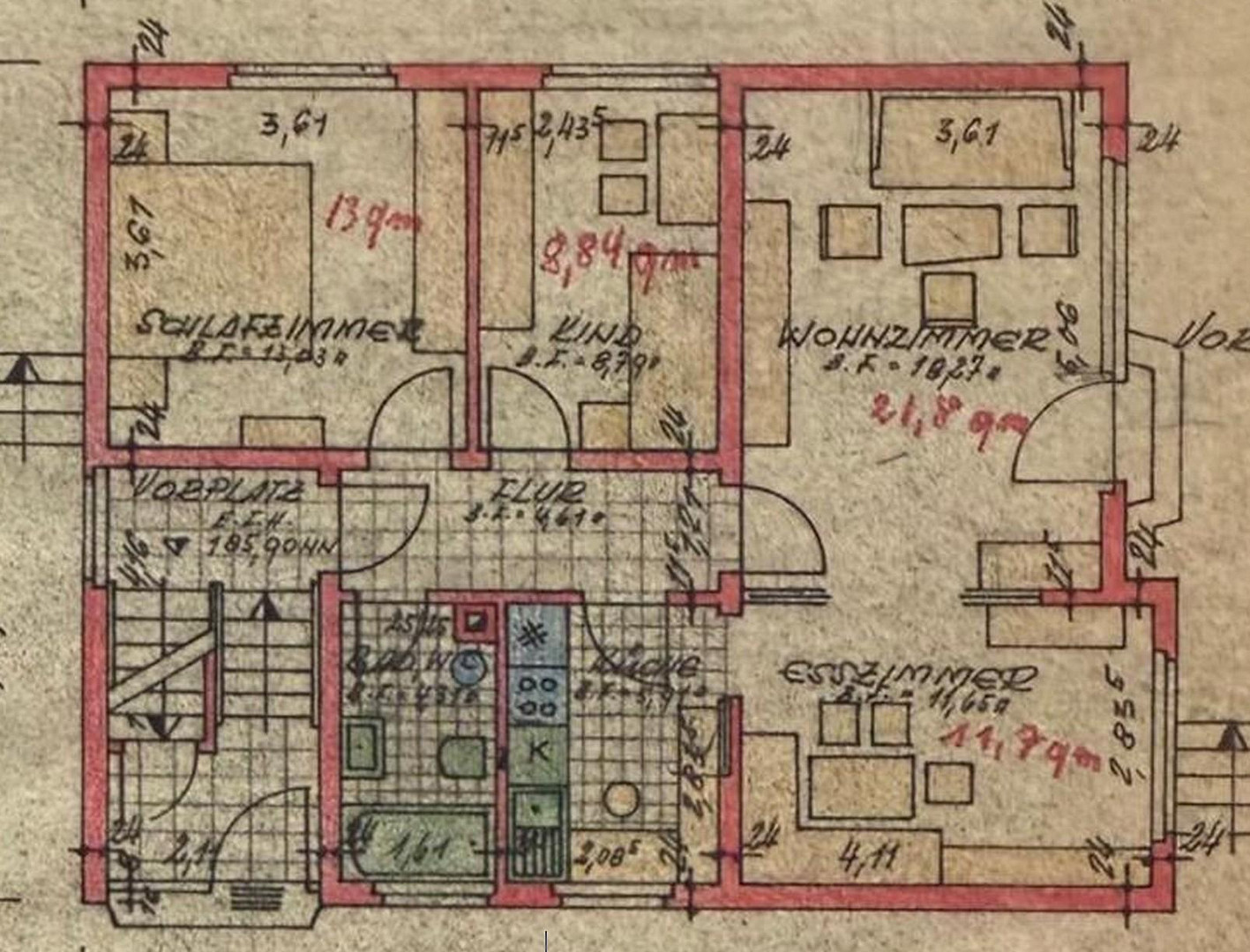 Sehr schöne, helle und gepflegte 3 Zi-Whg Wohnung mit EBK und Terrasse in Heilbronn – Heilbronn – Vorschaubild 8