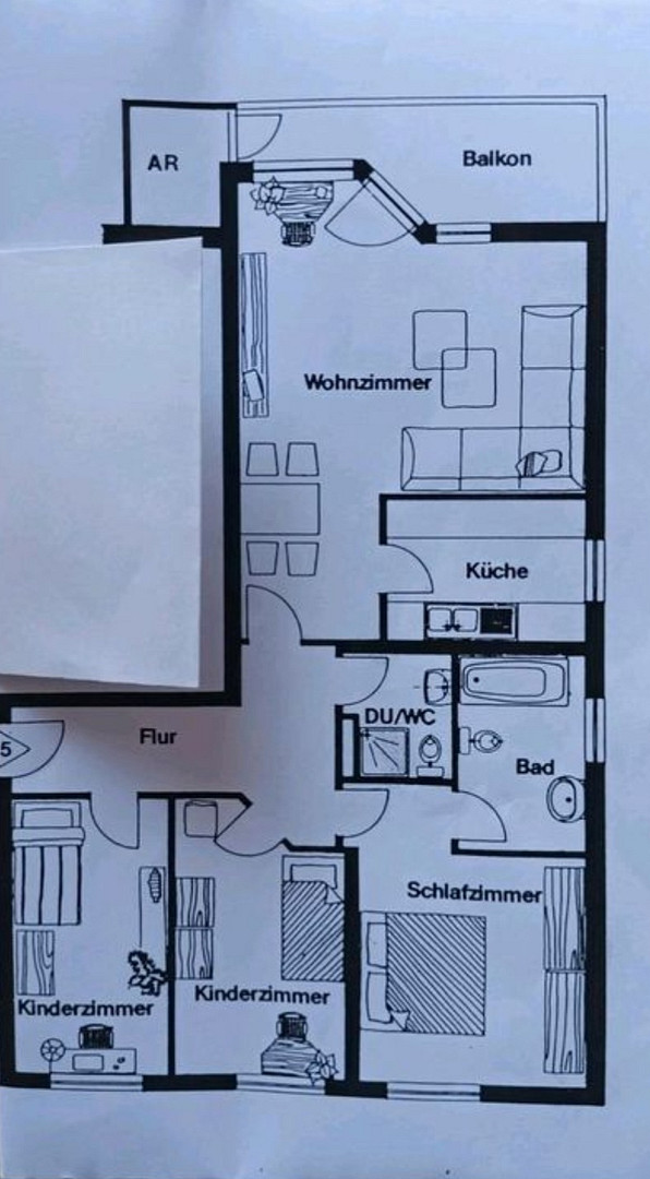 Eigentumswohnung ca. 99Qm, 4 Zimmer, 2 Bäder, Garage, Balkon, Sackgasse, direkt am Wald gelegen – Wuppertal(Elberfeld-West) – Vorschaubild 12