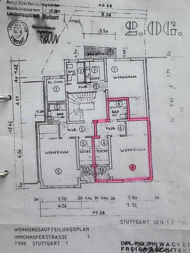 Provisionsfrei: Teilmöbliertes Apartment mit Loggia + Tandemgarage optional in Toplage Stuttgart Süd – Immenhofer Straße 1, 70180 Stuttgart(Süd) – Vorschaubild 14