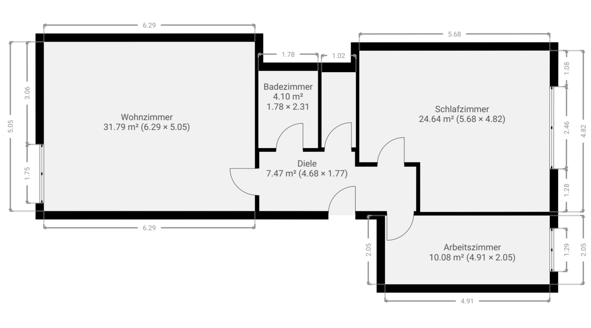 Großzügige 3-Zimmer-Wohnung mit offener Wohnküche und Hauswirtschaftsraum – Feldherrnstr. 3, 44147 Dortmund(Mitte) – Vorschaubild 7
