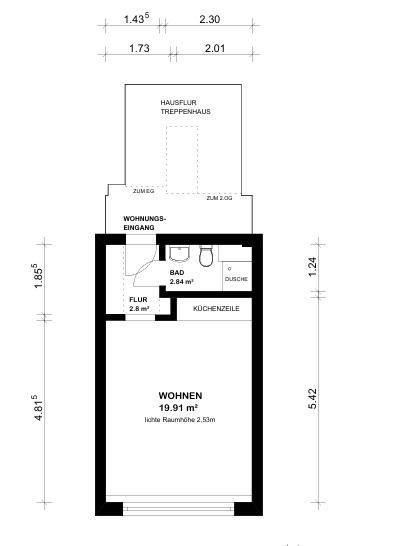 1-Zimmer-Wohnung in zentraler Lage Vegesack inkl. PKW Stellplatz – Lindenstraße 30, 28755 Bremen(Vegesack) – Vorschaubild 10