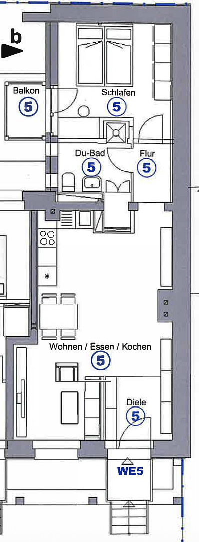 Gepflegte und Sanierte 2,5-Zimmer Wohnung im EG in Pforzheim inkl. EBK und Fußbodenheizung – Pforzheim – Vorschaubild 12