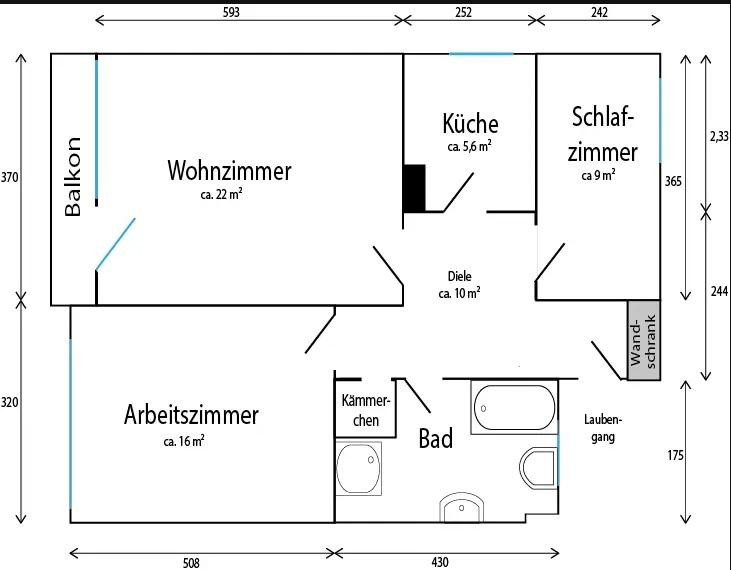 Moderne 3,5-Zimmer-Wohnung mit Balkon und Aufzug in begehrter Lage von Essen-Rellinghausen – Essen(Rellinghausen) – Vorschaubild 7