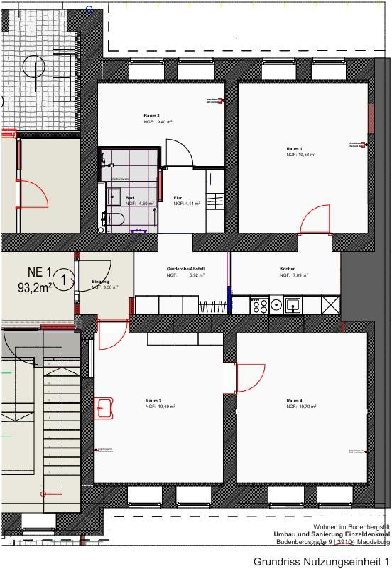 Altersgerechte 4-Raum-Erdgeschosswohnung 93,2m² in Buckau – erstklassig ausgestattet – Budenbergstraße 9, 39104 Magdeburg(Buckau) – Vorschaubild 15